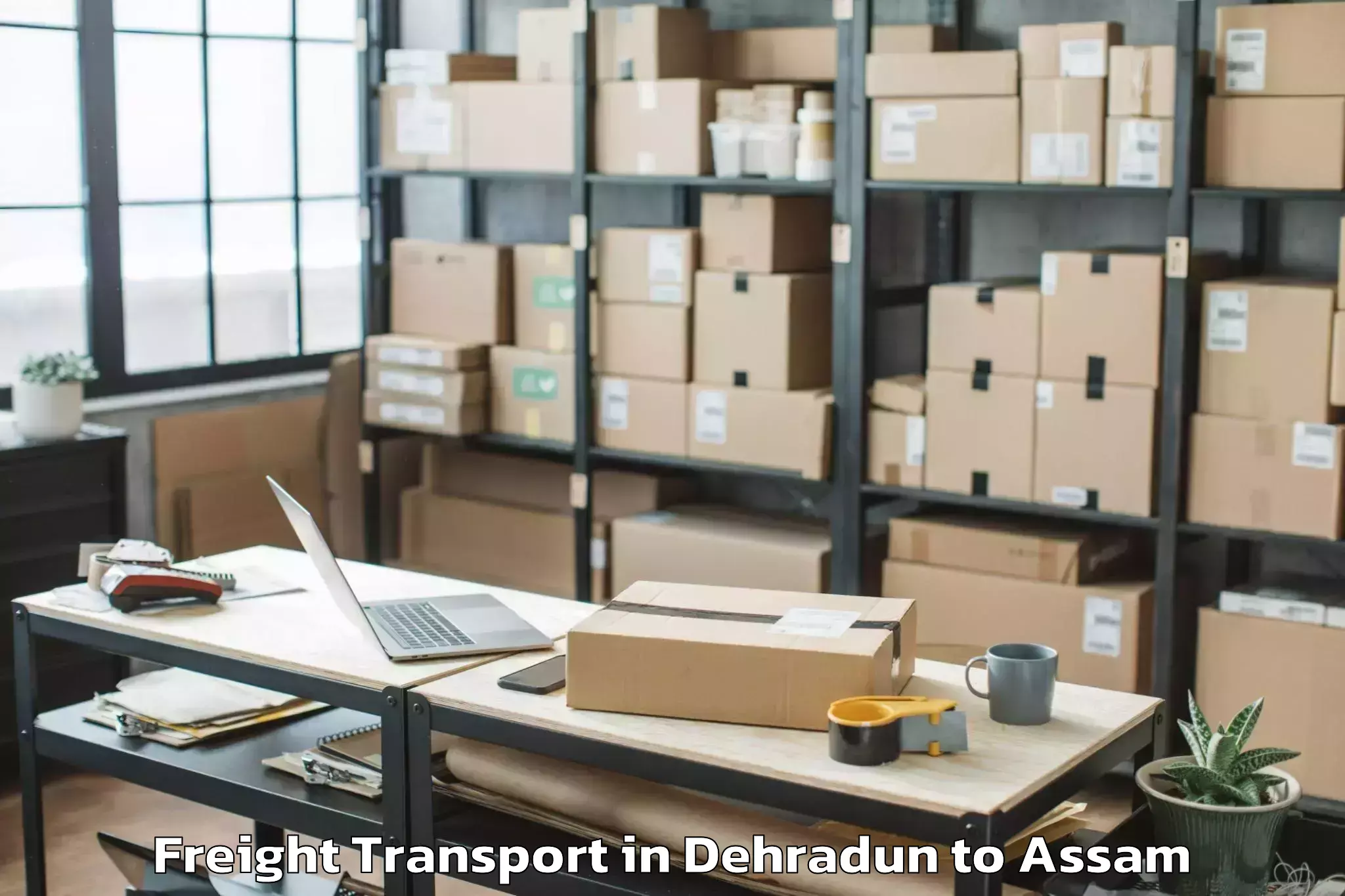 Quality Dehradun to Banekuchi Freight Transport